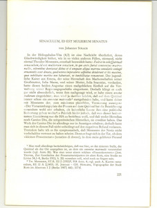 Libro, pubblicazione d epoca 1966 Johannes STRAUB Senaculum idest mulierum Senatus 1