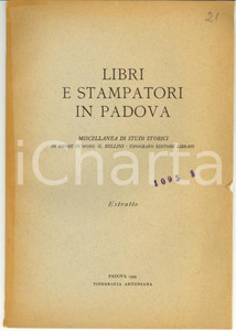 Libro, pubblicazione d epoca 1959 PADOVA Elpidio MIONI Un ignoto Dioscoride miniato 1