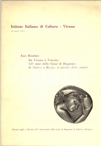 Libro, pubblicazione d epoca 1973 Ezio RIONDATO 150Â° Cassa Risparmio PADOVA E ROVIGO 1