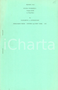 Libro, pubblicazione d epoca 1982 Marcella FORLIN PATRUCCO Social Patronage Basil of CAESAREA Estratto 1