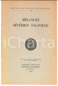 Libro, pubblicazione d epoca 1958 Enrica FOLLIERI Greco TES AMEINO Mélanges Sévérien SALAVILLE 1