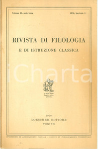 Libro, pubblicazione d epoca 1970 Mario MANFREDINI Argantonio re di CADICE fonti del Cato Maior ciceroniano 1
