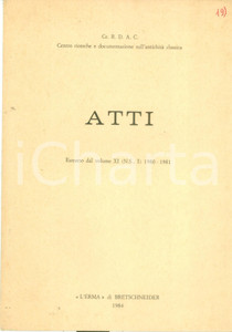 Libro, pubblicazione d epoca 1984 Ezio BUCHI Il culto della Petra Genetrix nella VENETIA Pubblicazione 1