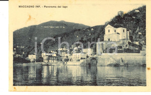 Cartolina originale da collezione 1915 ca MACCAGNO INFERIORE VA Panorama dal lago Cartolina postale FP NV 1