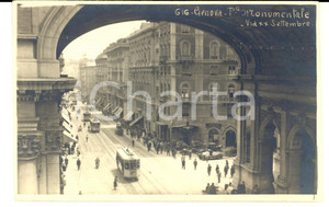 Cartolina originale da collezione 1930 ca GENOVA Ponte Monumentale su via XX Settembre Cartolina ANIMATA FP NV 1