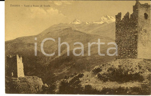 Cartolina originale da collezione 1912 BORMIO SO Torri e Passo di FRAELE Cartolina postale FP NV 1