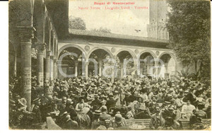 Cartolina originale da collezione 1918 MONTECATINI TERME Loggiato VERDI  TORRETTA Cartolina ANIMATA FP VG 1