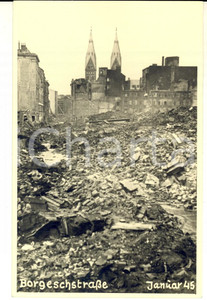 Cartolina originale da collezione Gennaio 1945 WW2 HAMBURG Borgeschstrasse distrutta dalle bombe Cartolina FP 1