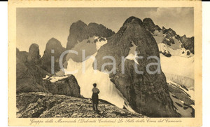 Cartolina originale da collezione 1915 GRUPPO DELLE MARMAROLE BL Le SELLE dalla Cima del Camoscio Cartolina 1