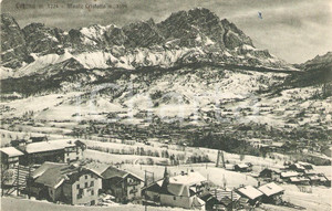 Cartolina originale da collezione 1950 CORTINA D AMPEZZO BL Panorama con Monte Cristallo Cartolina FP VG 1