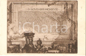 Cartolina originale da collezione 1935 ca ARTE Documento della Vittoria Acquaforte di G. GREPPI Cartolina FP NV 1