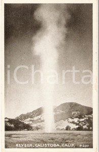 Cartolina originale da collezione 1922 CALISTOGA  CALIFORNIA USA Panorama con geyser Cartolina FP VG 1