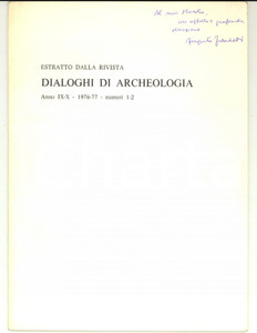 Libro, pubblicazione d epoca 1977 AUGUSTO FRASCHETTI Annalistica mitologia studi storicoreligiosi AUTOGRAFO 1