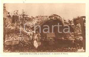 Cartolina originale da collezione 1925 ca Sacrario REDIPUGLIA GO Il ricovero di trincea Cartolina FP NV 1