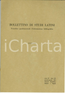 Libro, pubblicazione d epoca 1974 Carmelo SALEMME Lucano e la crisi agraria del I secolo Pubblicazione 1