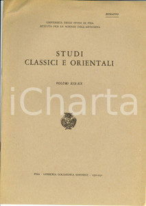 Libro, pubblicazione d epoca 197071 Vincenzo TANDOI Marco Aurelio al trionfo di Commodo Pubblicazione 1