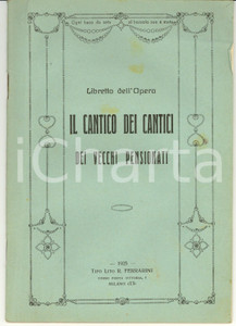 Libro, pubblicazione d epoca 1925 COMO FASCISMO Pietro DENICOLAJ Cantico dei cantici dei vecchi pensionati 1