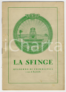 Giornale, rivista storica 1944 LA SFINGE Quaderno di enigmistica EZECHIELLO 1