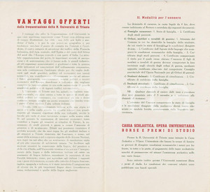 Documento originale, autentico 1939 TRIESTE Regolamento iscrizione Regia UNIVERSITA 1