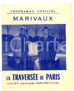 Materiale pubblicitario d’epoca 1956 Jean GABIN La traversÃ©e de Paris dÃ©pliant film 1