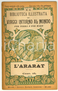 Libro, pubblicazione d epoca 1899 Giulio LECLERCQ L Ararat Biblioteca viaggi 1