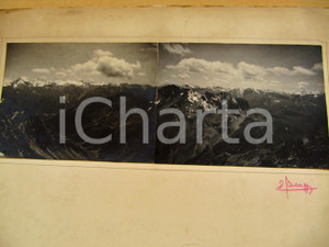 Fotografia d epoca originale 1930 Enrico PALAZZI Panorama ADAMELLO Fotografia su cartone 1