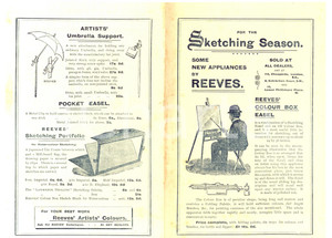 Materiale pubblicitario d’epoca 1940 ca REEVES  ARTISTS  COLOURS PubblicitÃ  colour box Volantino 1