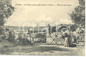 Cartolina originale da collezione 1907 ROMA SAN PIETRO preso dalla Casa di Tiberio Cartolina a famiglia TEMPINI 1