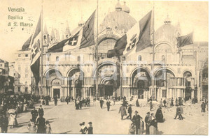 Cartolina originale da collezione 1915 VENEZIA Basilica di SAN MARCO Cartolina a Elvira TEMPINI FP VG 1