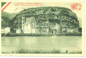 Cartolina originale da collezione 1938 TRENTO NUOVA ITALIA REDENTA  Chiesa Sant Apollinare e Doss FP VG 1