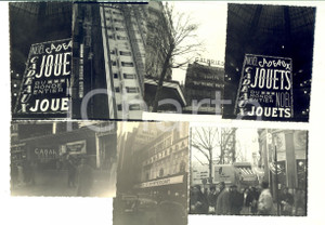 Fotografia d epoca originale 1955 ca PARIS Lotto 7 fotografie insegne pubblicitarie VINTAGE 9 x 11 cm 1