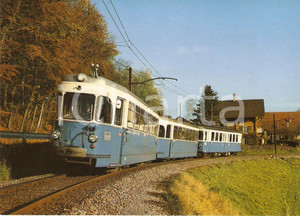 Cartolina originale da collezione 1975 ca SVIZZERA Ferrovia BERN WORB Bahnen Pendelzug bei GUMLIGEN MuriLinie FG 1