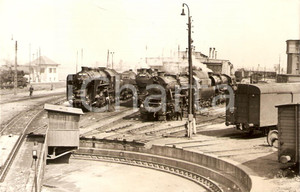 Cartolina originale da collezione 1970 ca USSR Locomotive pronte alla partenza Verlag SLEZAK Cartolina ANIMATA FP 1