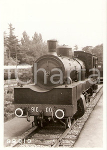 Fotografia d epoca originale 1970 ca FERROVIE STATO Locomotiva a vapore GR 910 Fotografia seriale FIMF 1