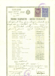 Documento originale, autentico 1931 REGNO DI JUGOSLAVIA Drzavna Realna Gimnazija Pagella Erna MIZGUR 1