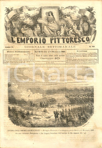 Giornale, rivista storica 1865 EMPORIO PITTORESCO Scavi nel GIARDINO FARNESE a Roma  Rivista ILLUSTRATA 1