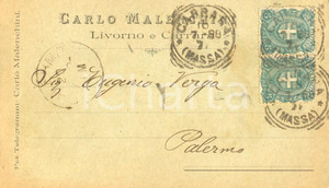 Cartolina originale da collezione 1898 CARRARA MS Carlo MALENCHINI nessuna spesa per cessiore ARCARA Cartolina 1