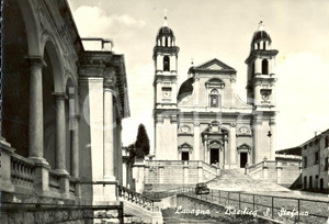 Cartolina originale da collezione 1957 LAVAGNA GE Facciata BASILICA SANTO STEFANO  FIAT  TOPOLINO Cartolina FG 1