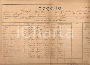 Oggetto da collezione cartaceo 1935 OLEGGIO NO Giuseppe MINOLI Pagella scuola elementare maschile 1