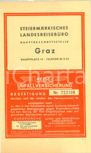 Materiale pubblicitario d’epoca 1950 ca GRAZ AU Ufficio turistico SteiermÃ¤rkisches Landesreiseburo PELIKAN 1