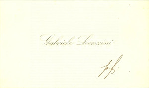 Oggetto da collezione cartaceo 1940 ca TRIESTE Gabriele LEONZINI Riunione Adriatica SicurtÃ  Biglietto 1