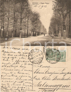 Autografo originale 1914 MONZA Regio Parco Cartolina nipote Gilda a Elvira LANZANI TEMPINI 1