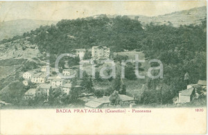 Cartolina originale da collezione 1907 POPPI AR Panorama di BADIA PRATAGLIA Cartolina FP VG 1