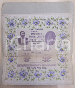 Documento originale, autentico 1903 LONDON UK Programma visita Pres. Emile LOUBET velina decorata RARISSIMA 1