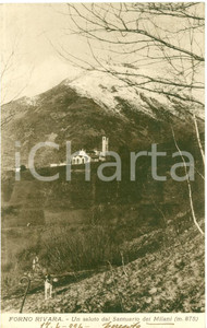 Cartolina originale da collezione 1923 FORNO CANAVESE TO Santuario dei MILANI a RIVARA 1