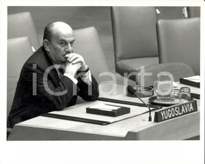 Fotografia d epoca originale 1992 NEW YORK USA Dragomir DJOKIC intervento NATO in YUGOSLAVIA Fotografia 1