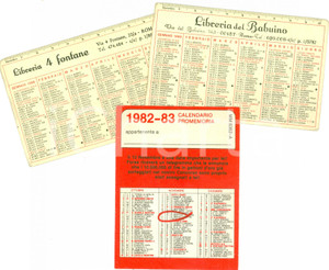 Oggetto da collezione cartaceo 19681982 Lotto Tre CALENDARIETTI Libreria BABUINO Reader s Digest 4 FONTANE 1