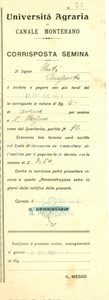Documento originale, autentico 1932 CANALE MONTERANO Pagamento in avena Augusto NUTI 1