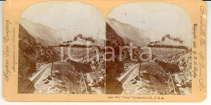 Fotografia d epoca originale 1890 GEORGETOWN USA The Loop ANIMATA con treno  KEYSTONE 1