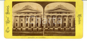 Fotografia d epoca originale 1890 BOSTON USA The Custom House  Stereoscopy Phineas KELLY 1